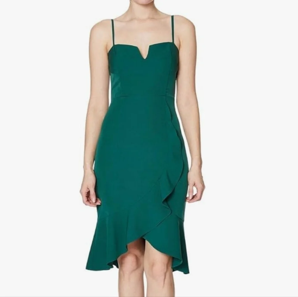 Shelli Segal black flutter cocktail party dress NWT size 12 - Picture 3 of 11